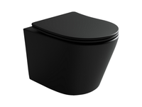 Унитаз Ceramicanova Balearica CN6000MB подвесной Черный матовый с сиденьем Микролифт — фото 2, Подвесные унитазы