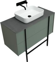 Тумба под раковину Allen Brau Reality 100 1.32007.CGM подвесная Олива матовая — фото 22, Тумбы под раковину