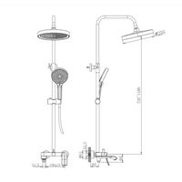 Душевая система Haiba , хром арт-HB24553 — фото 2, Душевые стойки
