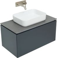 Тумба под раковину Allen Brau Infinity 85 1.21002.AM подвесная Антрацит матовый — фото 10, Тумбы под раковину