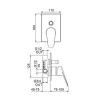 Смеситель для душа Fiore KYRO , хром арт-86CR6517 — фото 2, Смеситель для душа