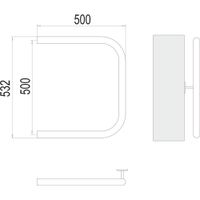 Полотенцесушитель водяной Terminus П-образный (1&quot;) БШ 50х50 4620768881596 — фото 2, Водяные полотенцесушители
