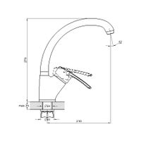Товар: Смеситель для кухни G.Lauf 9G4-A279, хром - фото 2 Смеситель для кухни G.Lauf 9G4-A279, хром — фото 2, Смесители для кухни
