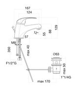 Смеситель для раковины Fiore NEXUS , хром арт-43CR2510 — фото 2, Смесители для раковины