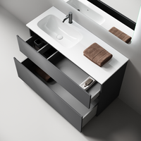 Тумба напольная SANCOS Folk Floor левая 1190х445х850, c двумя ящиками оснащенными доводчиками, Grey soft, арт. арт-FL120FLGS — фото 2, Тумбы под раковину