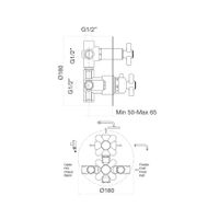 Товар: Смеситель для душа встраиваемый с термостатом Webert Armony AM970903017, хром/золото - фото 2 Смеситель для душа встраиваемый с термостатом Webert Armony AM970903017, хром/золото — фото 2, Смеситель для душа