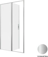 Душевая дверь Allen Brau Priority 120 3.31008.BA профиль Серебро брашированное стекло прозрачное — фото 1, Распашные душевые двери