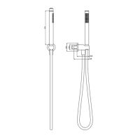 Набор для комплектации душа со смесителем, черный матовый арт-AQM8404MB — фото 4, Встраиваемые душевые комплекты