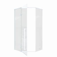 Душевой уголок Ceruttispa 100х100 C2AW профиль Белый стекло прозрачное — фото 11, Душевые уголки трапеция