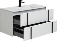 Тумба под раковину Allen Brau Reality 100 1.32007.WM подвесная Белая матовая — фото 14, Тумбы под раковину