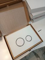 KK-POL 350/PPB/181-00-00(SPP/164/0/K) Vitrum Grande V1 Orbis Стеклянная панель смыва для инсталляции, цвет белый матовый — фото 2, Панели