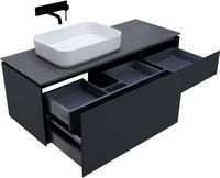 Тумба под раковину Allen Brau Infinity 120 L 1.21006.AM подвесная Антрацит матовый — фото 12, Тумбы под раковину