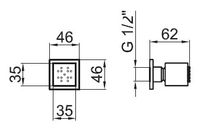 Душевая форсунка Webert АС0333015 — фото 2, Душевые форсунки