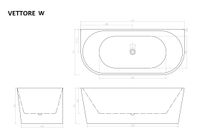 Акриловая ванна Ceruttispa Vettore W 170x75 CT9345 без гидромассажа — фото 12, Акриловые ванны