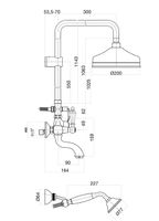 Душевая система Fiore GIOIELLI (SWAROVSKI®) , бронза арт-08ZZ0615 — фото 2, Душевые стойки