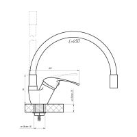 Смеситель для кухни Сантаком stOMEGA 3398-6, оранжевый — фото 2, Смесители для кухни