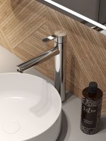 Товар: Agger Easy смеситель для накладной раковины однорычажный высокий, хром глянцевый арт-A3112100 - фото 3 Agger Easy смеситель для накладной раковины однорычажный высокий, хром глянцевый арт-A3112100 — фото 3, Смесители для раковины