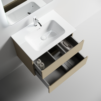 Тумба подвесная SANCOS Folk 690х445х500, c двумя ящиками оснащенными доводчиками, Капучино, арт.FL70CP — фото 2, Тумбы под раковину