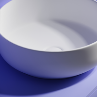 Раковина накладная Taycan, круглая, диаметр 375 мм, высота 140 мм, белая матовая арт-CN12003MW — фото 6, Раковины накладные