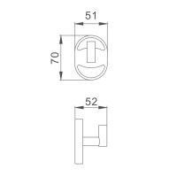 Крючок для ванной комнаты Haiba , хром арт-HB1905-1 — фото 2, Крючки для полотенец