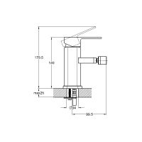 Смеситель для биде G.Lauf NEB2-A123, хром — фото 2, Смесители для биде