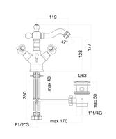 Смеситель для биде Fiore GIOIELLI (SWAROVSKI®) , хром/золото арт-08CO0635 — фото 2, Смесители для биде