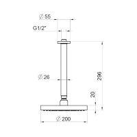 Товар: Верхний душ Webert AC0940560METAL, черный - фото 2 Верхний душ Webert AC0940560METAL, черный — фото 2, Верхние души