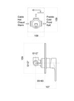 Смеситель для душа Fiore KYMA , хром арт-75CR6515 — фото 2, Смеситель для душа