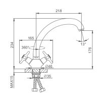 Смеситель для кухни Splenka S80.42, хром — фото 2, Смесители для кухни