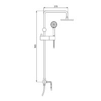 Душевая стойка Сантаком stOmega 1725, хром — фото 2, Душевые стойки