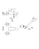 Смеситель для ванны Fiore KYMA , хром арт-75CR6504 — фото 2, Смеситель для ванны