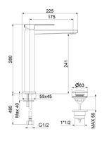 Смеситель для раковины Fiore KUBE , черный арт-100NN8517 — фото 2, Смесители для раковины