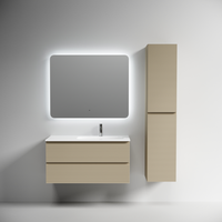 Тумба подвесная SANCOS Folk правая 995х445х500, c двумя ящиками оснащенными доводчиками, Капучино, арт. арт-FL100RCP — фото 4, Тумбы под раковину