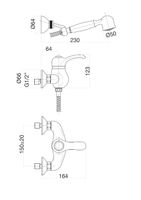 Смеситель для душа Fiore JAFAR , хром/золото арт-47CO5127 — фото 2, Смеситель для душа