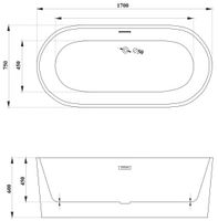 Акриловая ванна Ceruttispa Skye170 170x75 СТ10513 без гидромассажа — фото 10, Акриловые ванны