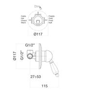 Смеситель для душа Fiore IMPERIAL , хром/золото арт-83CO5130 — фото 2, Смеситель для душа
