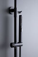 Душевая система Allen Brau Fantasy с термостатом Черная матовая арт-5.11001-31 — фото 7, Душевые стойки