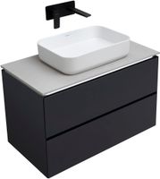 Тумба под раковину Allen Brau Infinity 85 1.21001.AM подвесная Антрацит матовый — фото 9, Тумбы под раковину