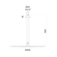 Товар: Верхний душ с кронштейном Fiore , хром арт-30CR8645 - фото 2 Верхний душ с кронштейном Fiore , хром арт-30CR8645 — фото 2, Верхние души