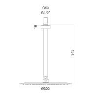 Верхний душ Webert , белый арт-AC0944740 — фото 2, Верхние души