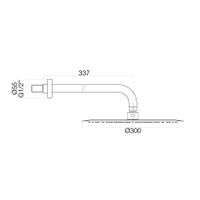 Верхний душ ультратонкий с кронштейном Fiore , хром арт-30CR8631 — фото 2, Верхние души
