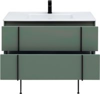 Тумба под раковину Allen Brau Reality 100 1.32007.CGM подвесная Олива матовая — фото 10, Тумбы под раковину