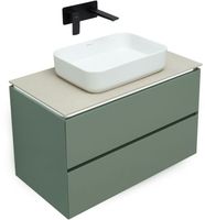 Тумба под раковину Allen Brau Infinity 85 1.21001.CGM подвесная Олива матовая — фото 19, Тумбы под раковину