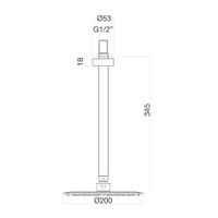 Верхний душ Webert , золото арт-AC0945560 — фото 2, Верхние души
