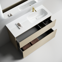 Тумба напольная SANCOS Folk Floor правая 1190х445х850, c двумя ящиками оснащенными доводчиками, Капучино, арт. арт-FL120FRCP — фото 2, Тумбы под раковину