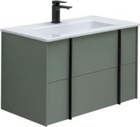 Тумба под раковину Allen Brau Reality 80 подвесная Олива матовая арт-1.32005.CGM — фото 2, Тумбы под раковину