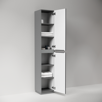 Шкаф-пенал напольный SANCOS Folk Floor, 350х350х1880 мм, цвет Grey soft, арт. арт-PFL35FGS — фото 8, Пеналы для ванной комнаты