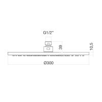 Верхний душ Webert , розовое золото арт-AC1010980BRASS — фото 2, Верхние души