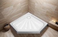 Душевой поддон из АБС-пластика Ceruttispa P101 100х100 с антискользящим покрытием — фото 1, Душевые поддоны АБС-пластик