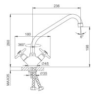 Смеситель для кухни Splenka S80.41, хром — фото 2, Смесители для кухни